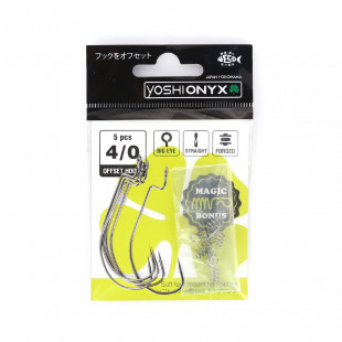 Крючки Yoshi Onyx Offset Hook Long 4/0 BN (уп.5шт) .