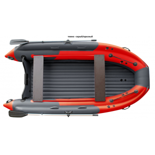 Лодка SKAT TRITON 450 NDFi с интегрированным фальшбортом (красный/темно-серый)