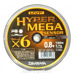 Шнур Daiwa UVFMega 6x1.5 d-0.202 мм27 lb100 m 9674