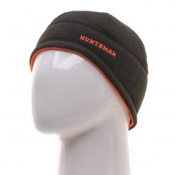 Шапка двухсторонняя цвет черный/Оранжевый тк. Флис р56-58