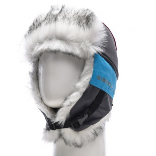 Шапка ушанка зимняя Siberia Lady цв.голубой/серый тк. Breathable р.54-56