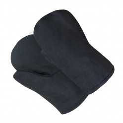 Варежки черные утепл натур мех