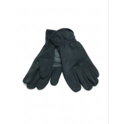 Перчатки флис с кож вставкой в асс-те