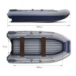 Надувная моторная лодка ФЛАГМАН-DK 320 св-сер/св/сер