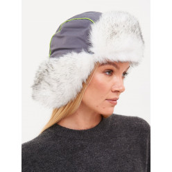Шапка ушанка зимняя Siberia lady тк. Breathable цв. бирюза/серый р-р 54-56