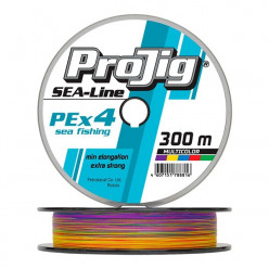 Плетёный шнур ProJig Sea Line 0.6 мм 70 кг 300м мультиколор