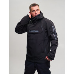 Куртка Анорак Saimaa мужская из трехслойного материала softshell цв.чёрный GLO-02 р-р L (50)