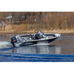 Лодка VOLZHANKA 46 Fish серый, черный с мотором YAMER EF60 FVEL-T 46F 60 F625