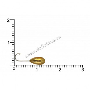 Мормышка вольфрам Капля спортивная  ф3,5 золото