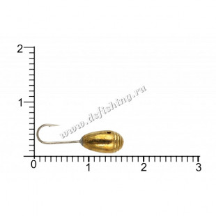 Мормышка вольфрам Капля спортивная  ф4,2 золото