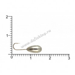 Мормышка вольфрам Капля спортивная  ф4,2 серебро
