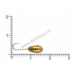 Мормышка вольфрам Капля спортивная  ф4,6 золото