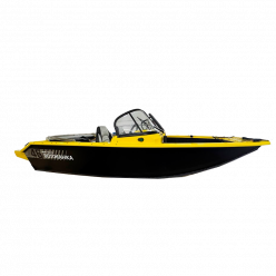 Лодка VOLZHANKA 46 Fish желтый, карбон с мотором YAMER EF60 FVEL-T 46F 73 D525