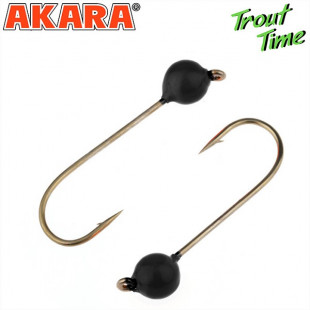 Джиг.Akara Trout Time Шар вольфрам 0,5 г. 3.5мм. кр. № 4 Black (3шт)