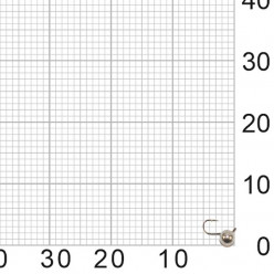 Мормышка Шар с ушком d2,5мм 0,18гр никель кр. Owner