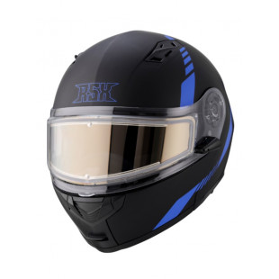 Шлем модуляр RSX Spark (HS159) Winter (желтые очки) черно-синий матовый р. L