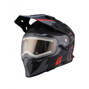 Шлем dual sport RSX Iceman (H331) Winter (желтые очки) черно-красный матовый р. XL