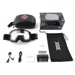 Очки с подогревом RSX Polestar Winter (черный, черный, черный, двойная прозрачная линза)