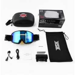 Очки с подогревом RSX Polestar Winter (черный, черный, черный, двойная синяя линза)