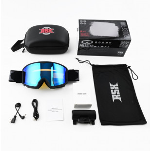 Очки с подогревом RSX Polestar Winter (черный, черный, черный, двойная синяя линза)