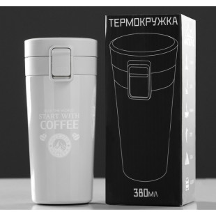 Термос-кружка  "Мастер К. Start with coffee" 380 мл