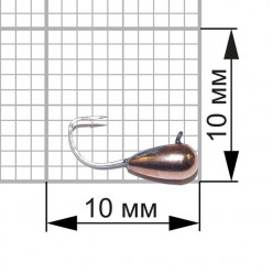 Мормышка Капля с ушком d 4,0мм 0,96гр медь кр. Owner