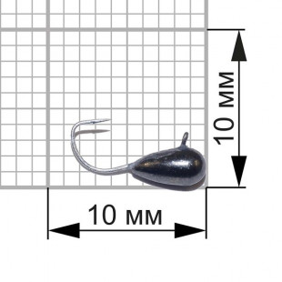 Мормышка Капля с ушком d 4,0мм 0,96гр черный никель кр. Owner