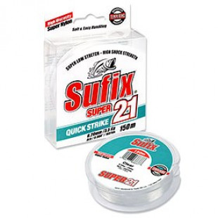 Леска Sufix Super 21 Fluorocarbon прозрачная 0,30мм 150м 7,5кг