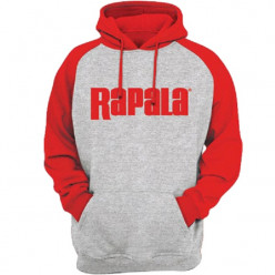 Толстовка RAPALA Sweatshirt серая с красными рукавами р. XXL