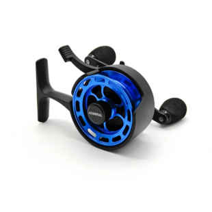 Катушка зимняя мультипликаторная ADMIRAL Fishing Reel 60 синяя левая