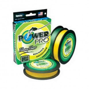 Плетеный шнур Power Pro 275м Hi-Vis Yellow 0.43мм 48кг