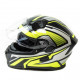 Шлем мото модуляр HIZER J5906 #1 (L) black/neon yellow (2 визора)
