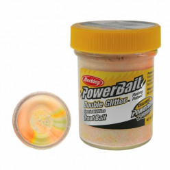 Форелевая паста FW PowerBait Double GlitterTwist 50гр салатовый/белый/оранжевый