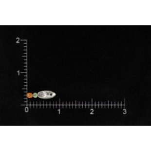 Мормышка вольфрам Овсинка ф2,5 серебро с бусиной