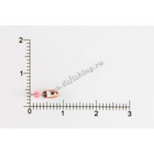 Мормышка вольфрам Овсинка ф2,5 медь с бусиной