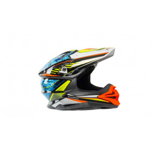 Шлем мото кроссовый HIZER J6803 #4 (XL) BLACK/BLUE