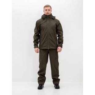 Костюм мужской деми Каньон цв.хаки,софтшел р-р 60/62-182/188