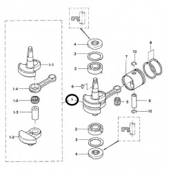 Коленвал 3F0-00069-0 Tohatsu M3.5B2