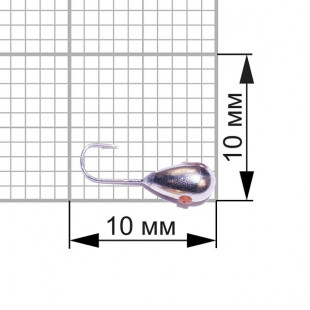 Мормышка Капля с трубочкой  d2,9мм 0,35гр серебро кр.Owner