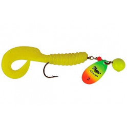 Блесна MEPPS Aglia Spinflex 2 7гр chartreuse/tiger/yellow