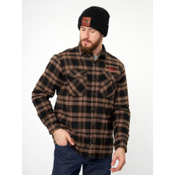 Рубашка с меховым подкладом Alaskan цв коричневая клетка р-р XL