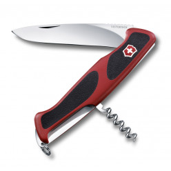 Нож Victorinox RangerGrip 63, 130 мм, 5 функций, красный с черным 0.9523.MC