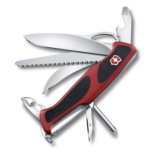 Нож Victorinox RangerGrip 58 Hunter, 130 мм, 13 функций, красный с черным 0.9683.MC