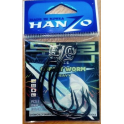 Крючок офсетный Hanzo Offset Worm Неavy BLN №2/0 (уп. 5 шт.)