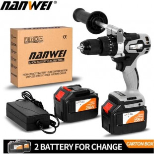 Аккумуляторный шуруповерт NANWEI 258тV 21V-6,0Ah