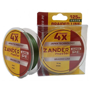 Шнур плетёный Zander Master Braided Line x4 желтый, 125м, 0.16мм