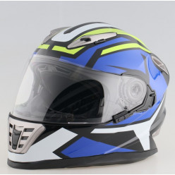 Мотошлем RACER JK802 (M) синий/желтый (9) интеграл