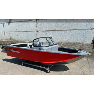 Лодка VOLZHANKA 46 Fish серый, красный 46F 71 D525