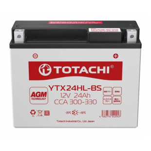 Аккумуляторная батарея TOTACHI MOTO YTX24HL-BS 24 а/ч L AGM 92124