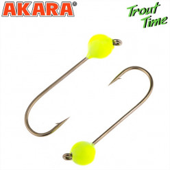 Джиг.Akara Trout Time Шар вольфрам 0,5 г. 3.5мм. кр. № 4 Yellow (3шт